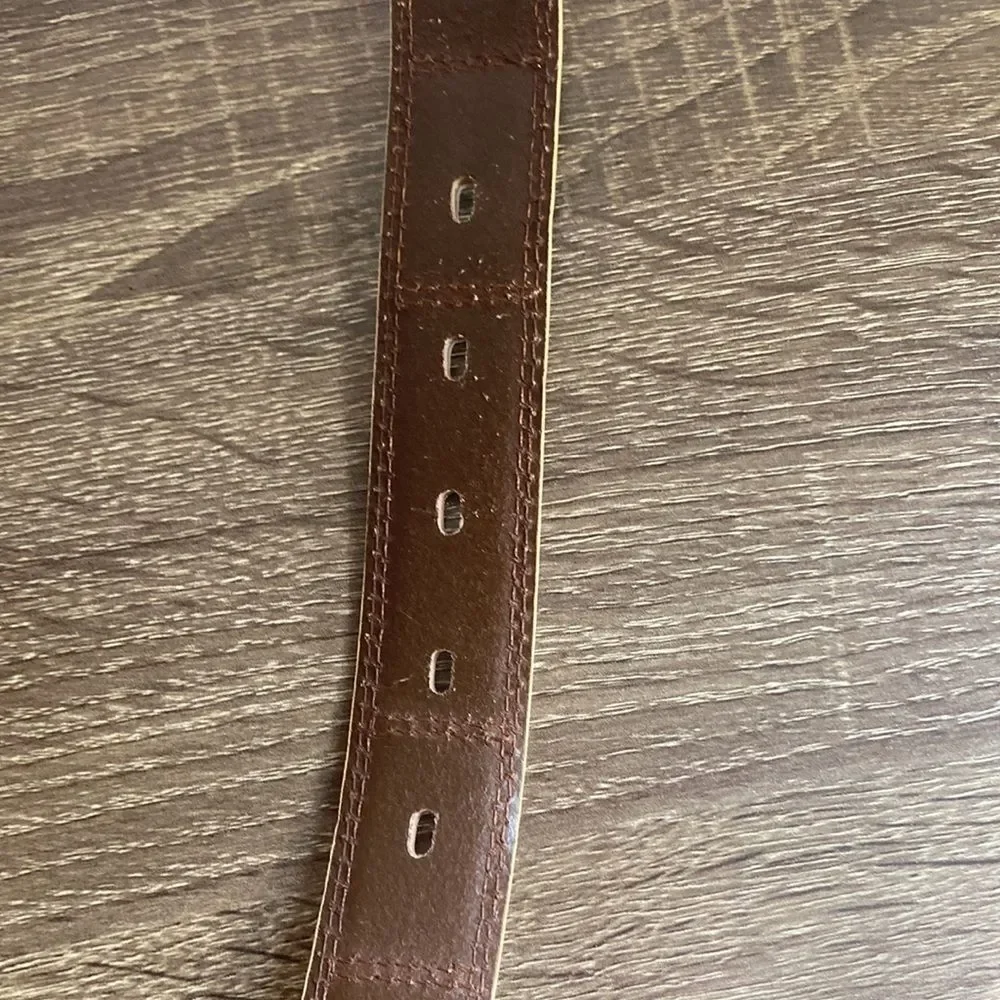 Vintage Women’s 32” Vintage Color Block Fossil Leather Belt